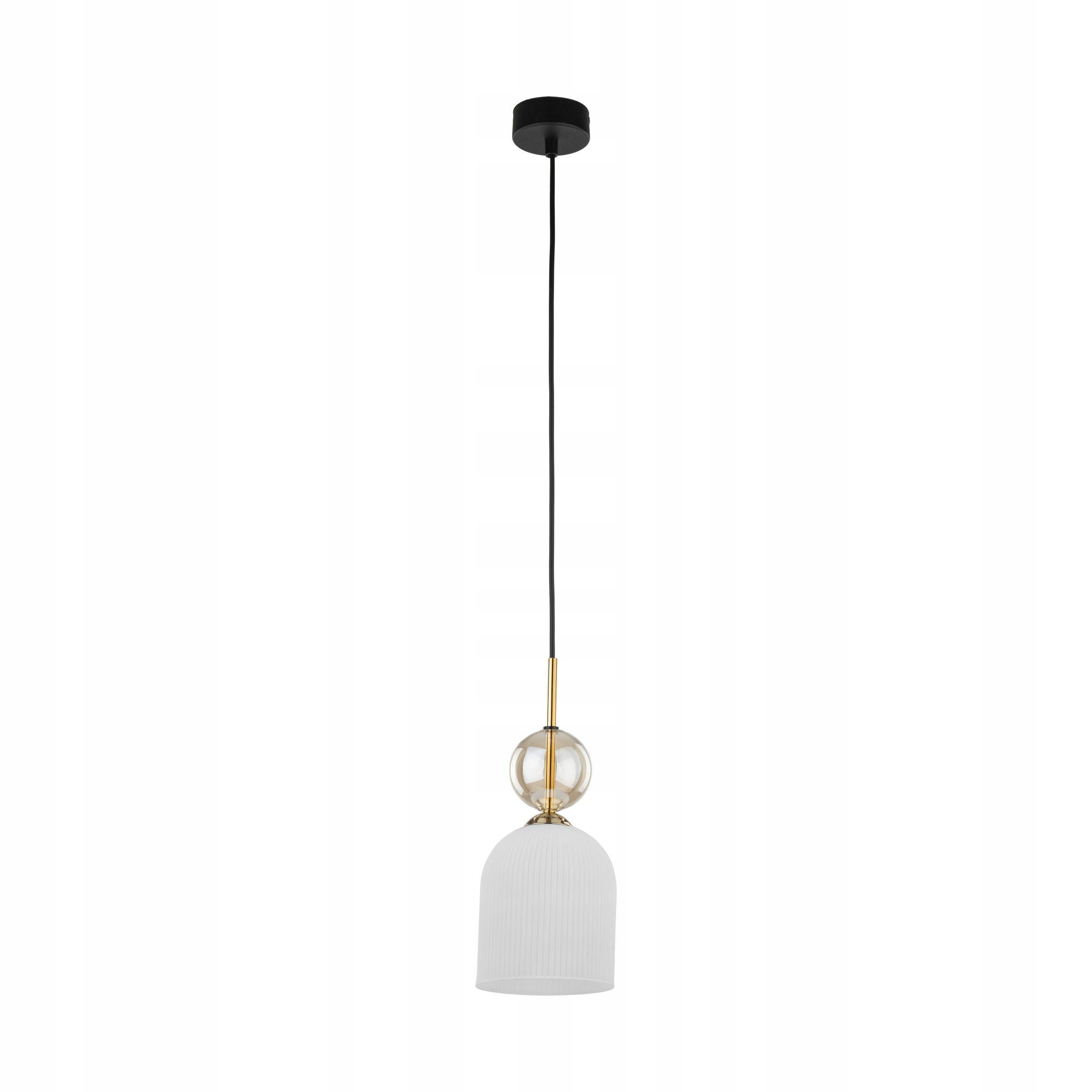 Závěsná lampa Sophia černá stínidlo bílá 1xE14 Glamour Dekorativní Závěsná