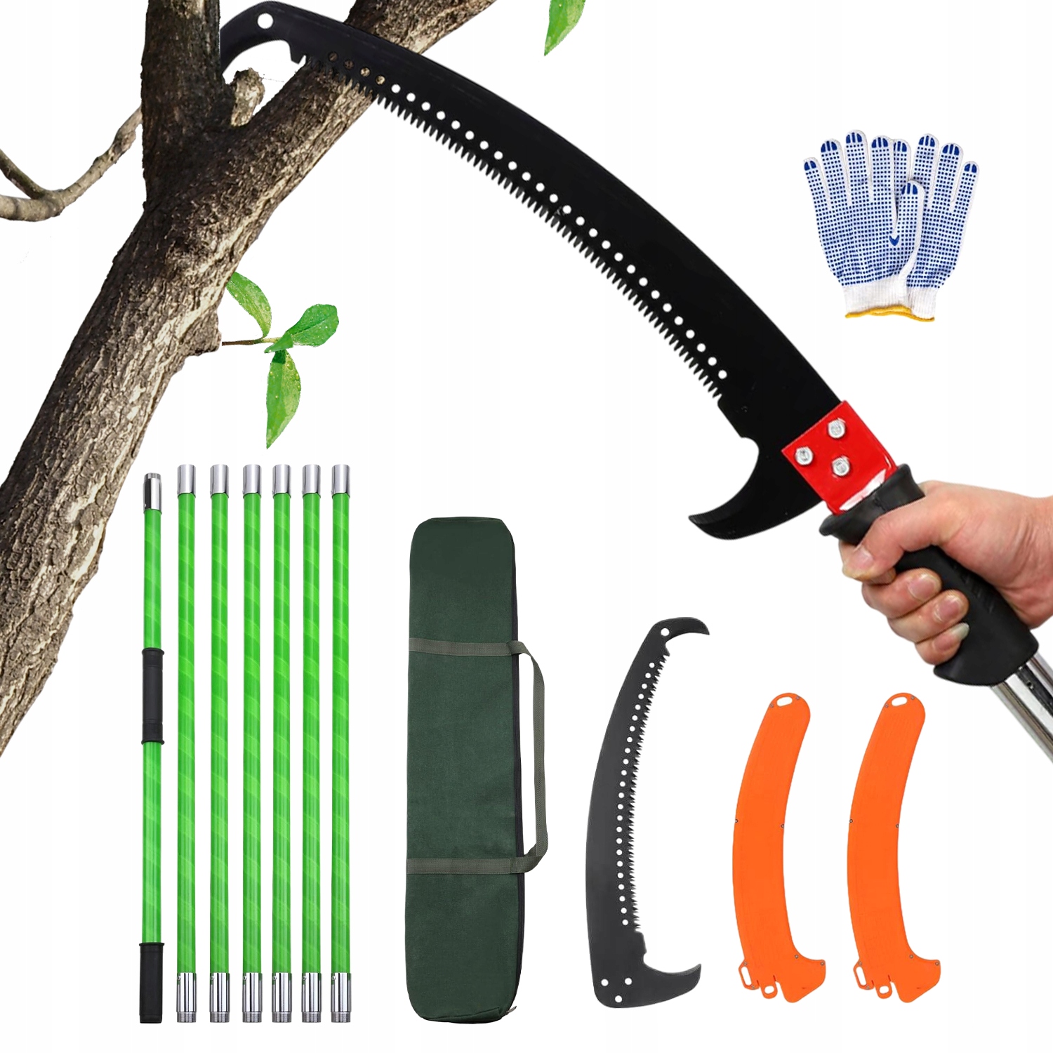 Teleskopická Prořezávací Pila 2.5-8 M Pro Prořezávání Větví Keřů Stromů