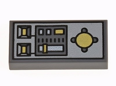 Lego 3069bpb847 płytka 1x2 panel sterowania