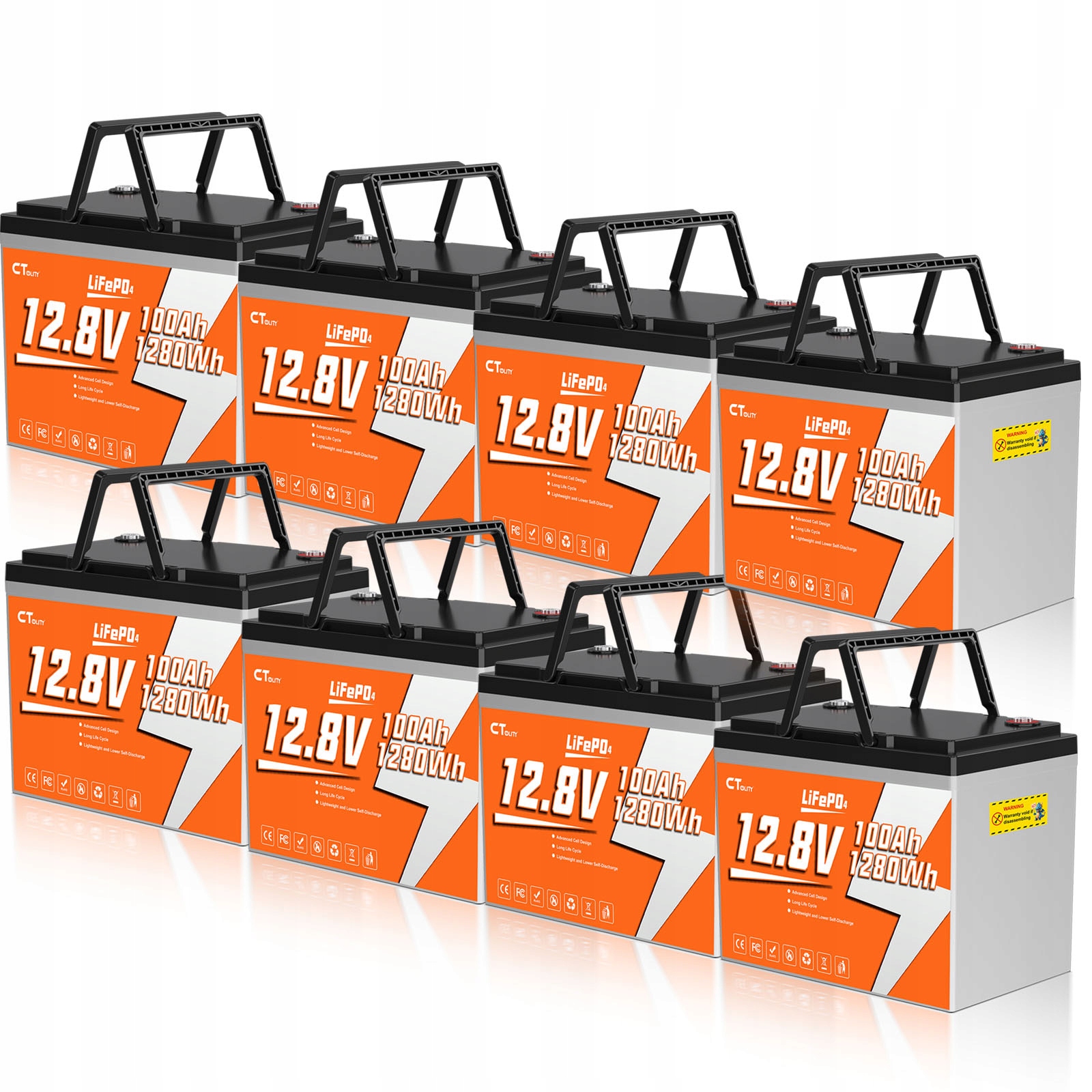 12V 100Ah LiFePO4 batéria 1280Wh pre obytné vozidlá, solárne systémy, lode, karavany, 10,5 kg