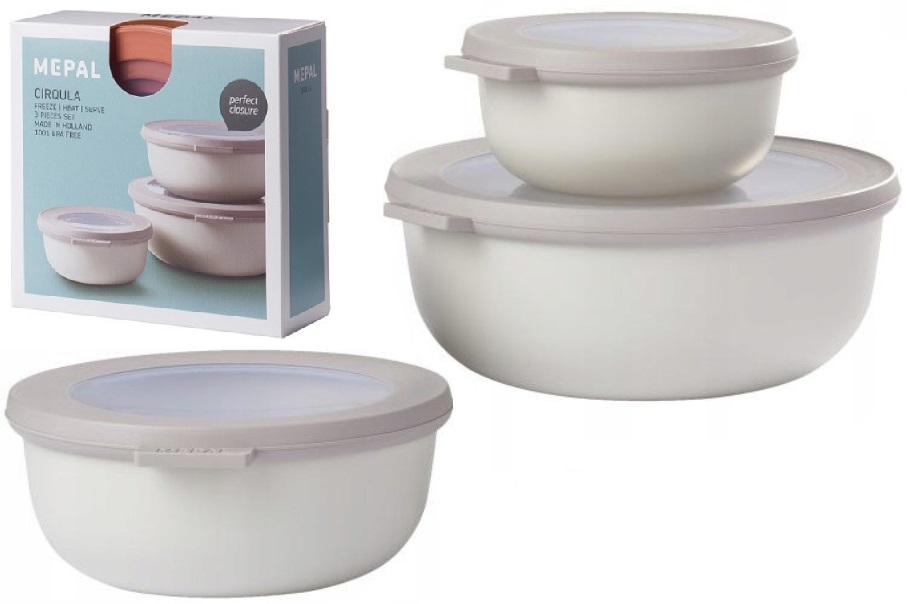 

Cirqula Zestaw 3 Pojemniki Miski Jedzenie Bez Bpa