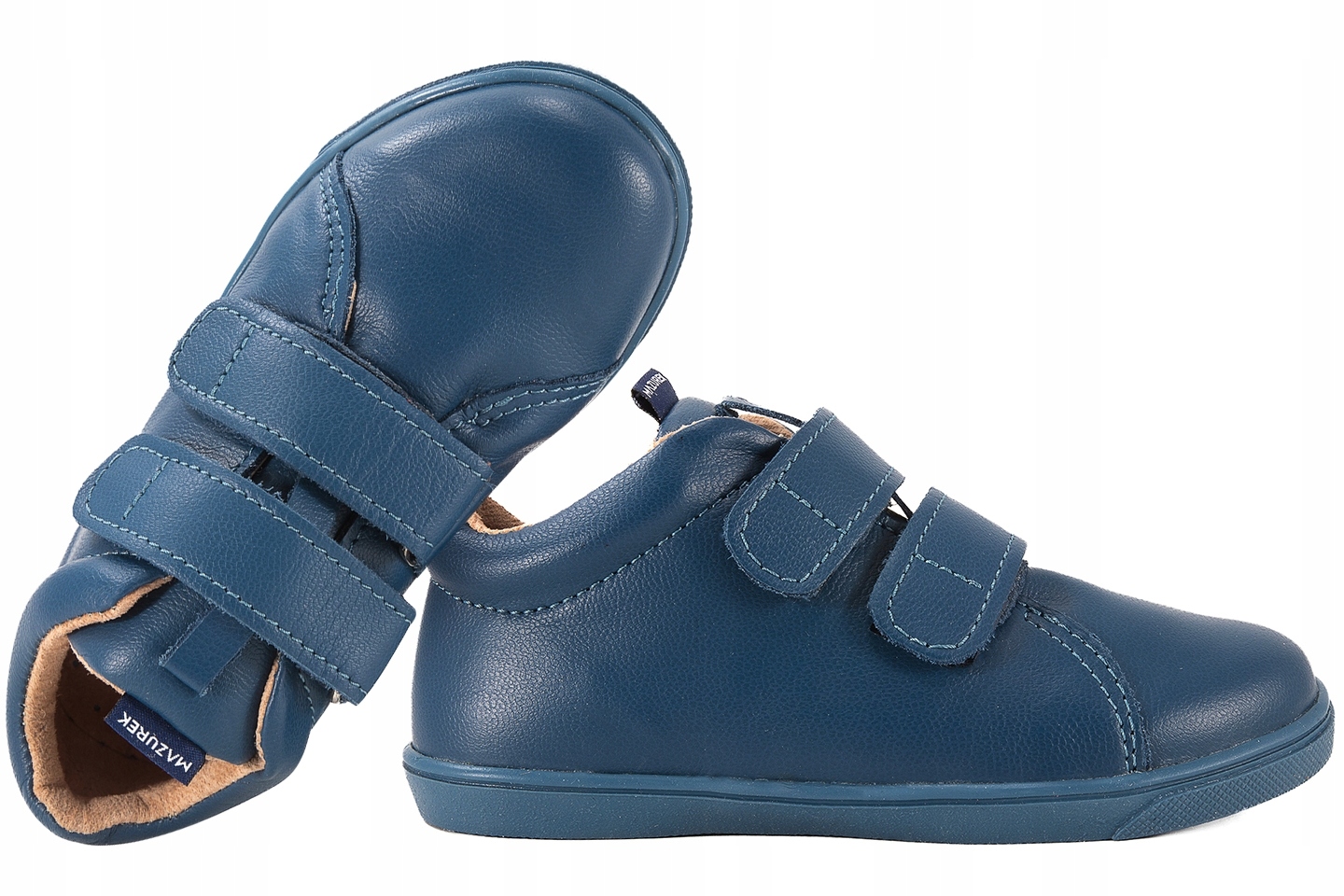 Mazurek 1377 Barefoot Półbuty Dziecięce Trzewiki Skóra jeans 23 Jeans