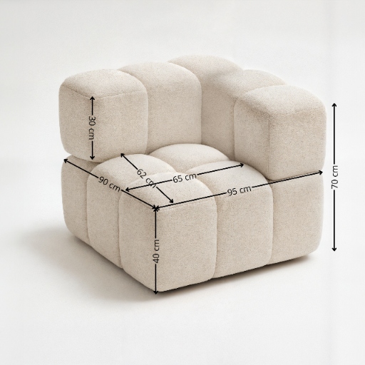 DWUOSOBOWA SOFA MODUŁOWA KANAPA DO SALONU CLIXI 190 CM SPRĘŻYNY BOUCKLE Marka DM-SM