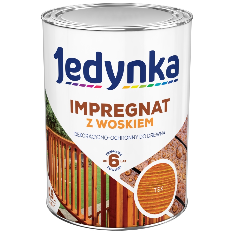 Jedynka impregnat z woskiem do drewna 0,9L tek tik