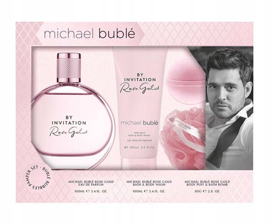 Zestaw Perfumy Damskie Michael Buble By Invitation Rose Gold Edp 100ml