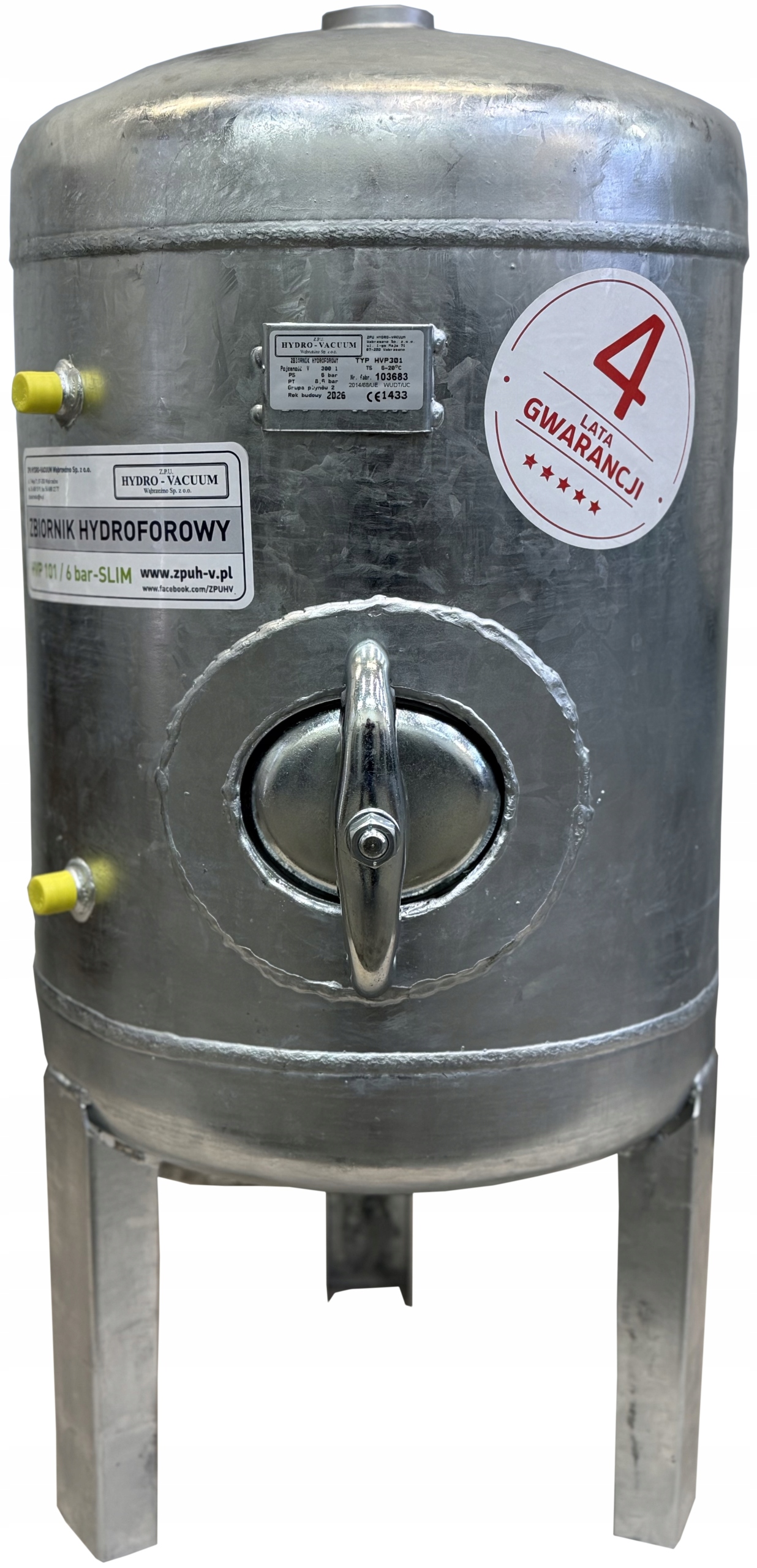 Hydrofor nádrž 100l pozinkovaná 6BAR pozink 4 roky hydroforová Slim úzká