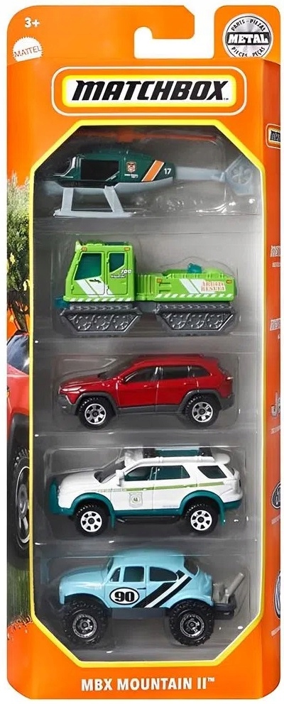 

Matchbox Mountain II Pojazdy Górskie 5-PAK HFH07