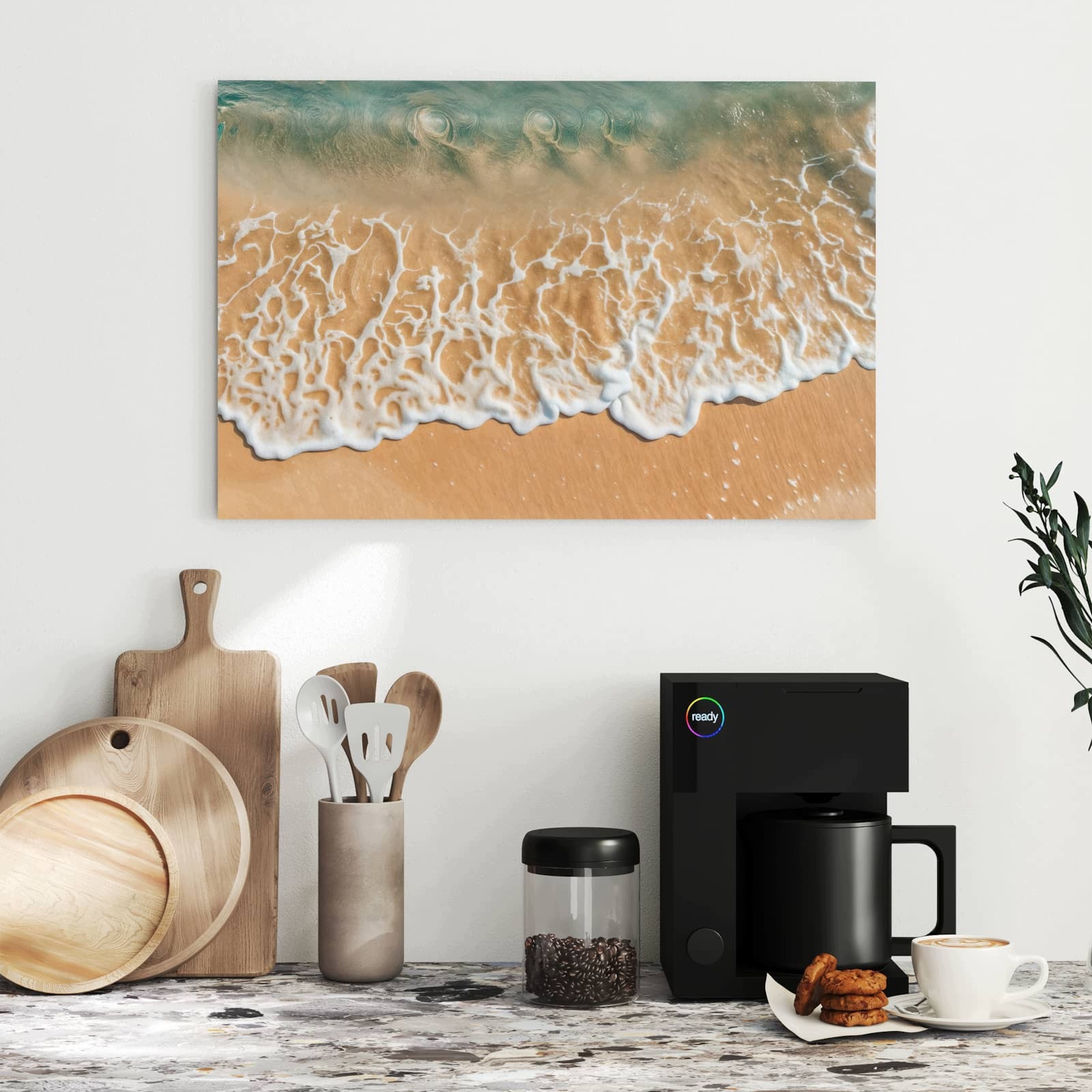 Magnetická tabule Pláž s vlnami oceánu 60 × 40 cm