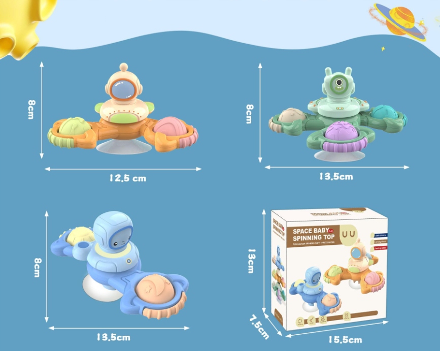 FIDGET SPINNER Z PRZYSSAWKĄ SENSORYCZNĄ KĄPIEL PREZENT GRZECHOTKA 3 SZTUKI EAN (GTIN) 0658010113052