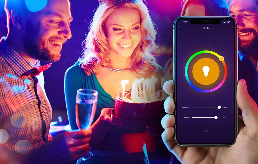 GOSUND 2 SZTUKI INTELIGENTNEJ ŻARÓWKI LED Z GWINTEM ZMIANA KOLORÓW BARWY Marka Gosund