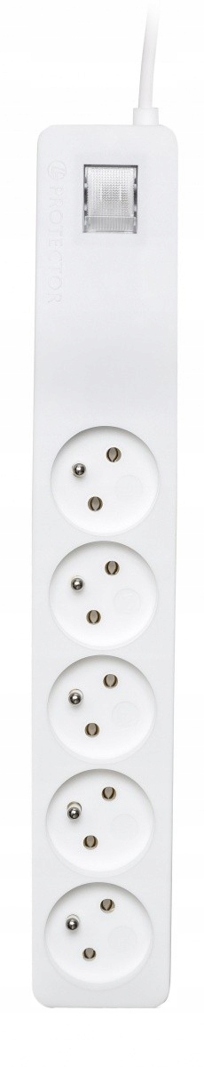 Lestar Listwa przeciwprzepięciowa Zx 510, 1L, 5,0m, biała