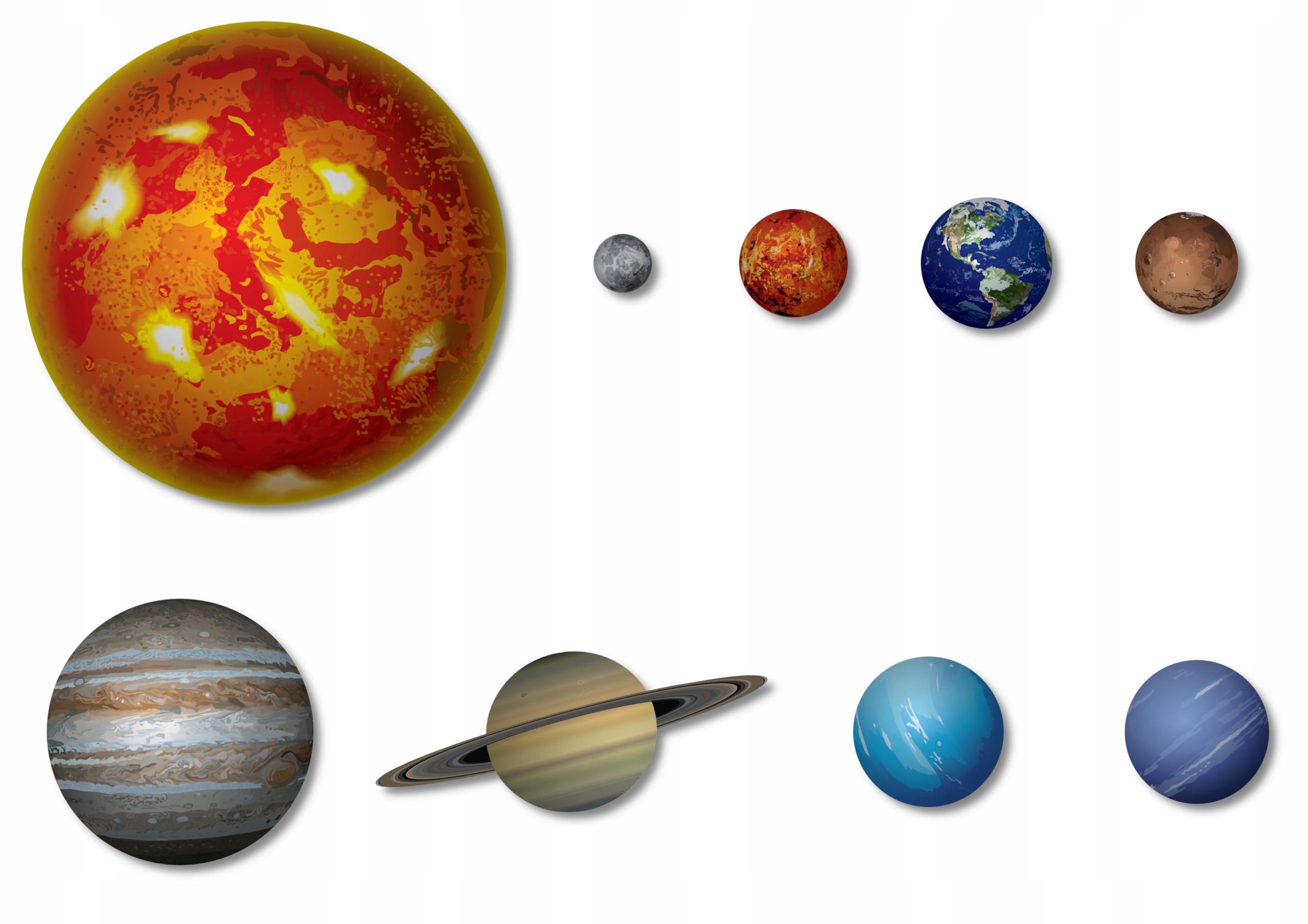 

Zestaw 9 magnesów Układ Słoneczny Słońce planety
