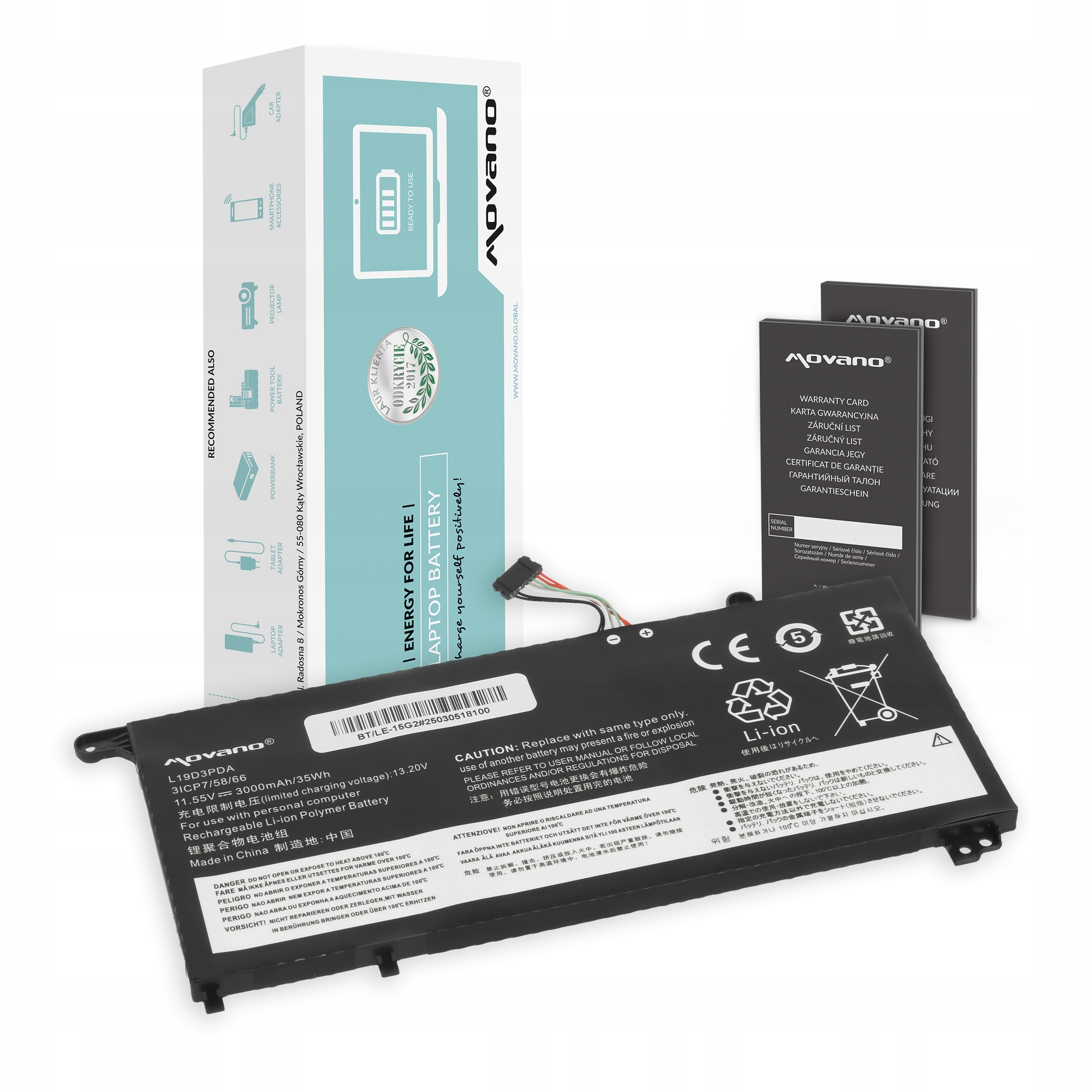 Bateria L19M3PDA L19D3PDA L19C3PDA L19L3PDA Lenovo ThinkBook 14 15 G2 G3