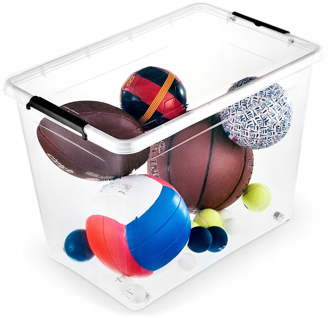 POJEMNIK PLASTIKOWY Z POKRYWKĄ KÓŁKAMI DO DOMU MOXOM SIMPLESTORE 80 L DUŻY Marka MOXOM