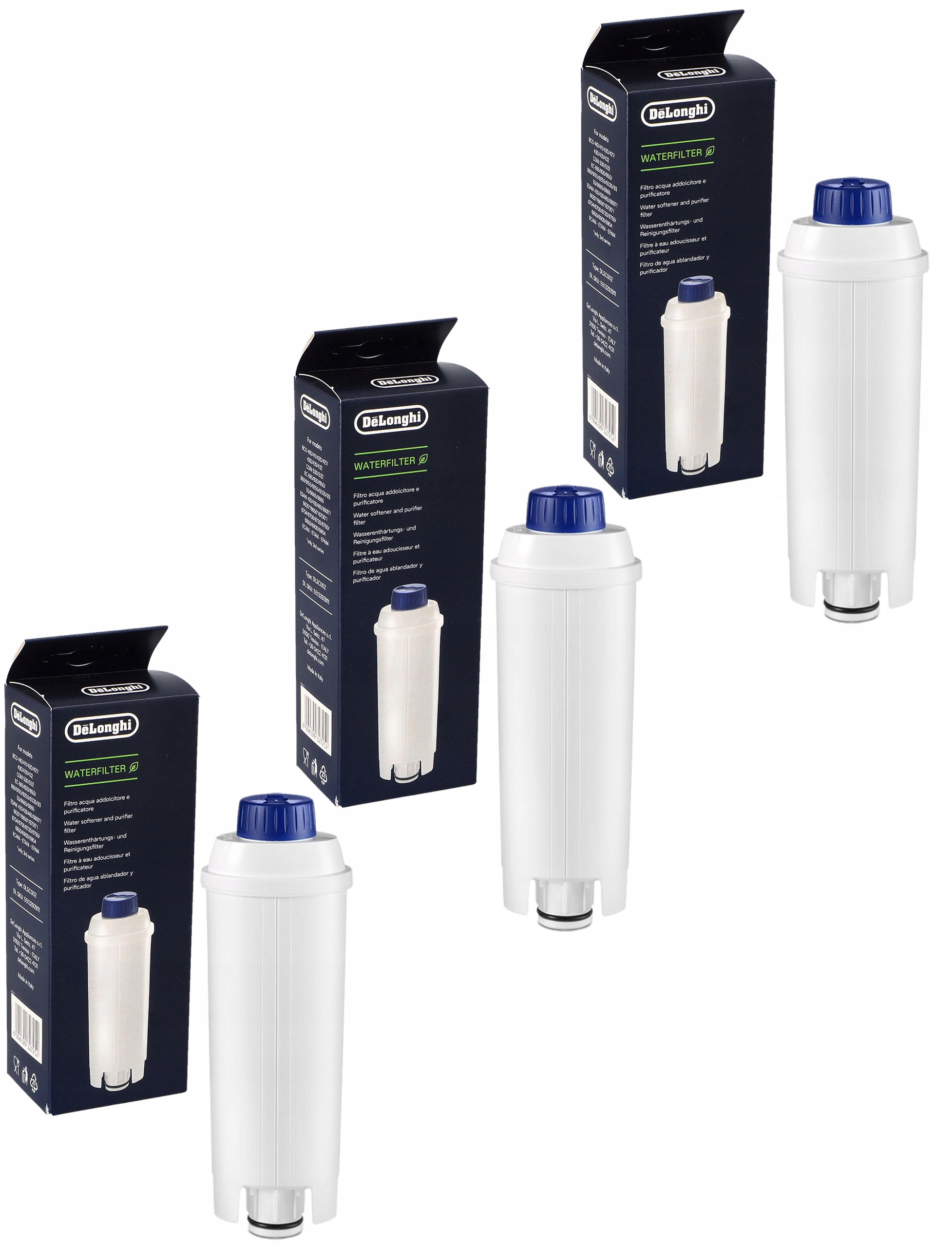 3 sztuki Filtr wody do ekspresu do kawy DeLonghi DLSC002
