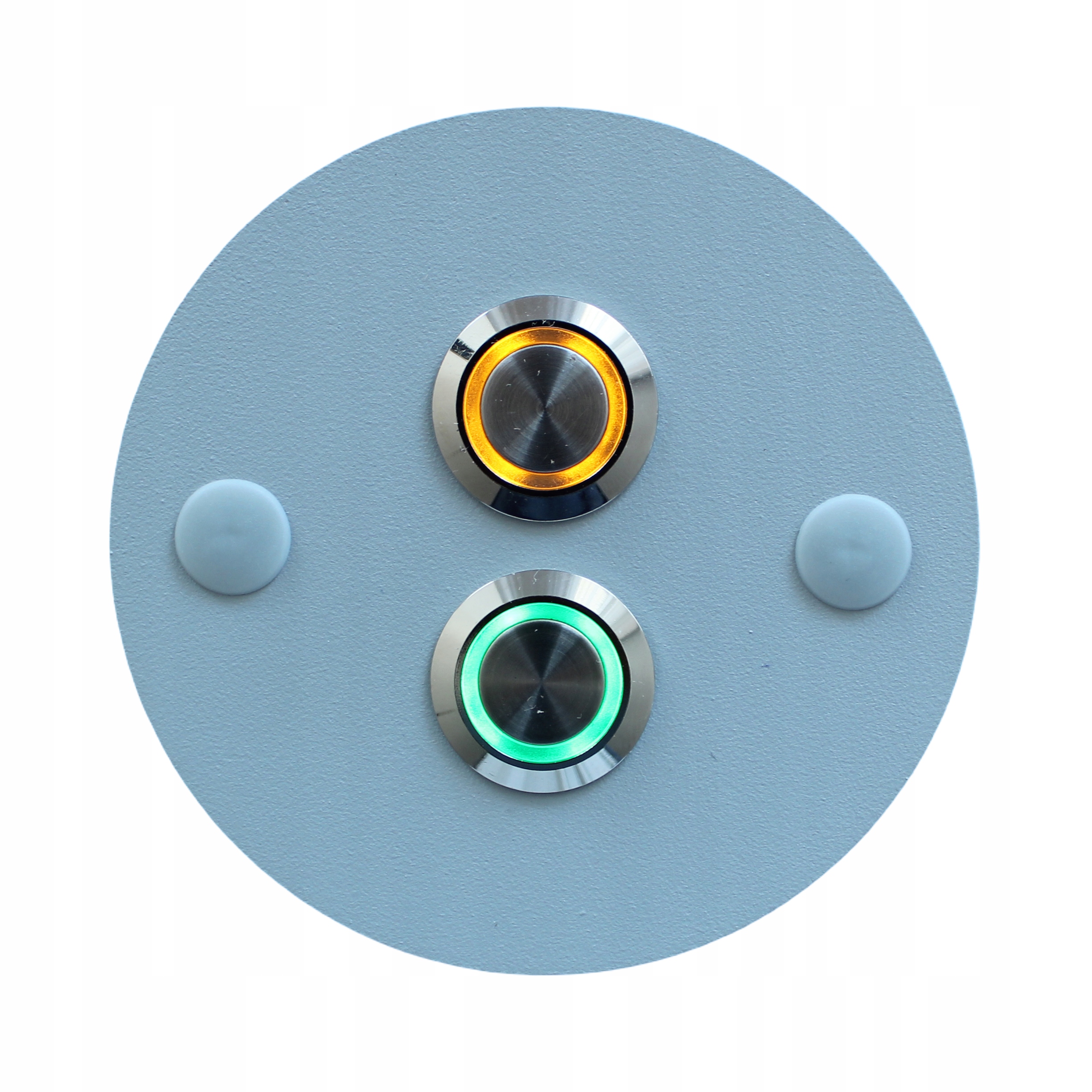 Tlačítko dvojitého výstupu brány dveří Led 8,5 kulatý šedé