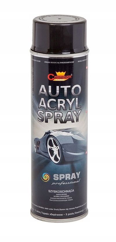 Champion Lakier Akrylowy Do Felg Czarny Połysk 500 ML