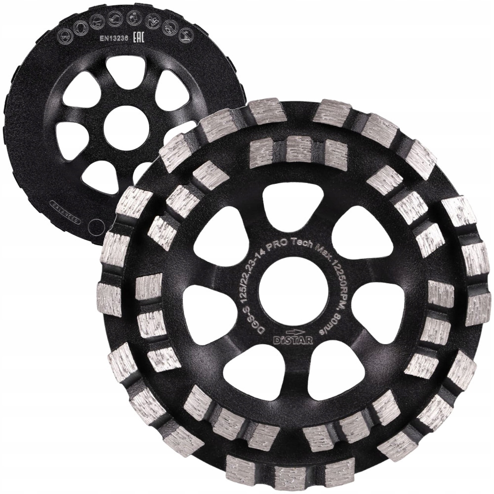 Tarcza garnkowa do betonu cegły 125mm szlifierska Dgs-s Pro Tech Distar