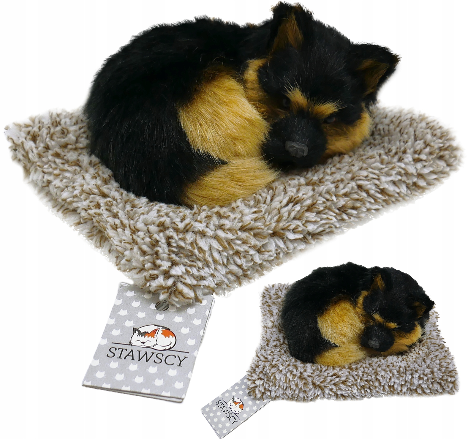 

Śpiący Piesek figurka Szczeka Owczarek na posłanku