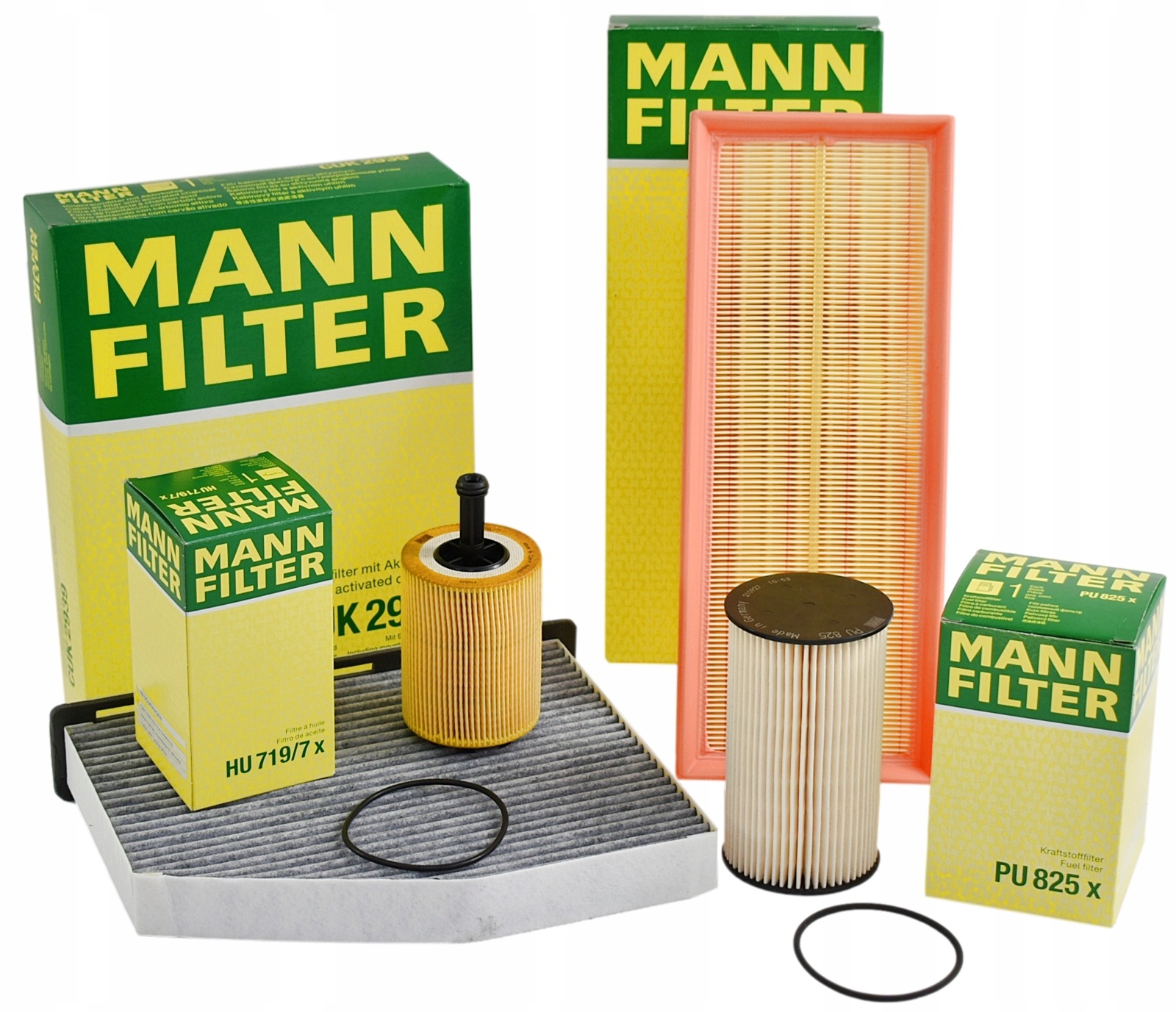 Sada 4 Filtrů Mann Pro Audi Volkswagen Seat Skoda 1.9 2.0 Tdi 2004-2012