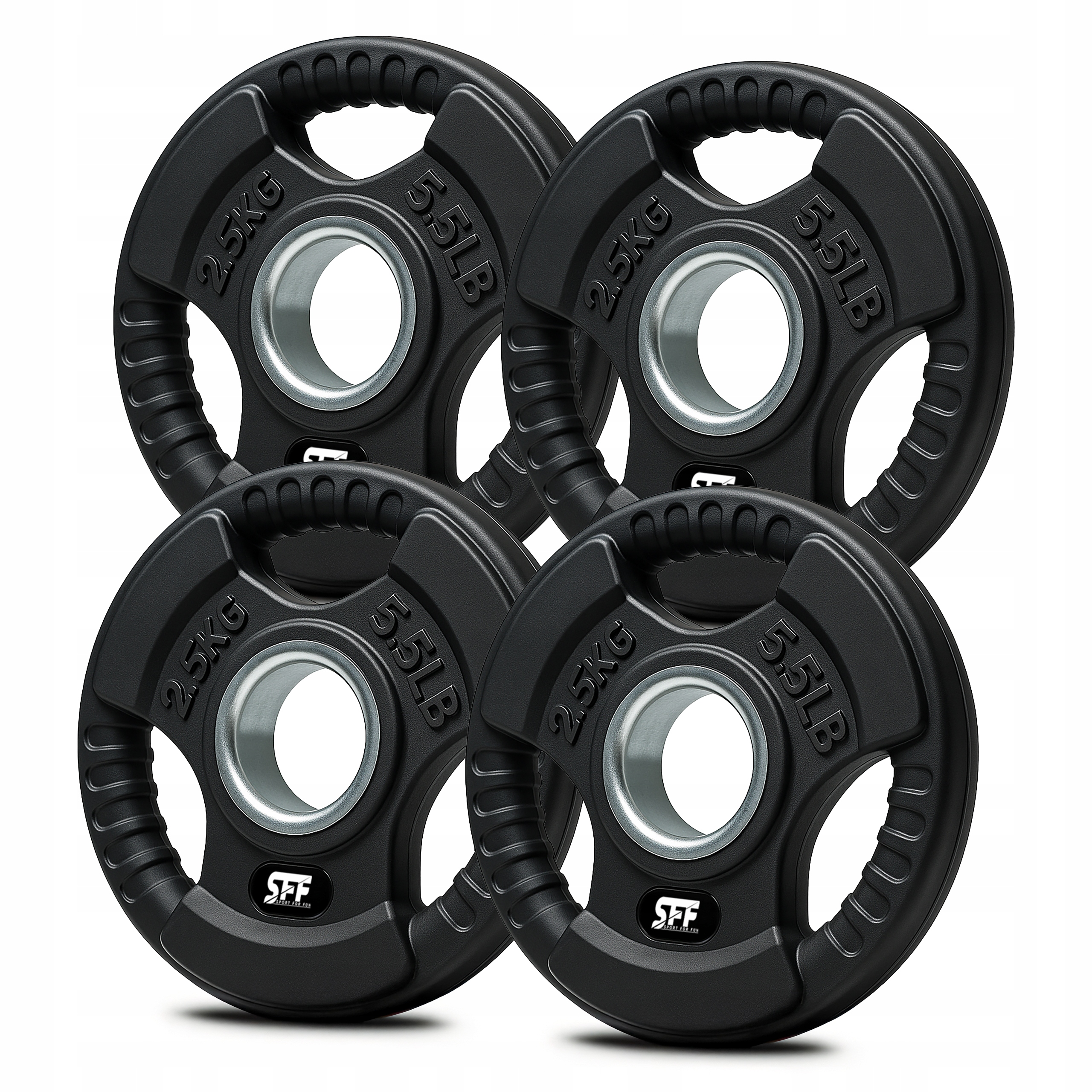 Obciążenie Olimpijskie 4x2,5KG Gumowane 51MM Wytrzymałe Solidne Zestaw