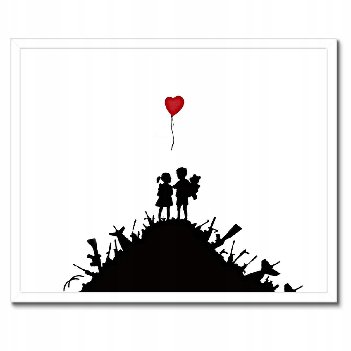 Plakáty v rámu 50x40 Děti na hromadě zbraní