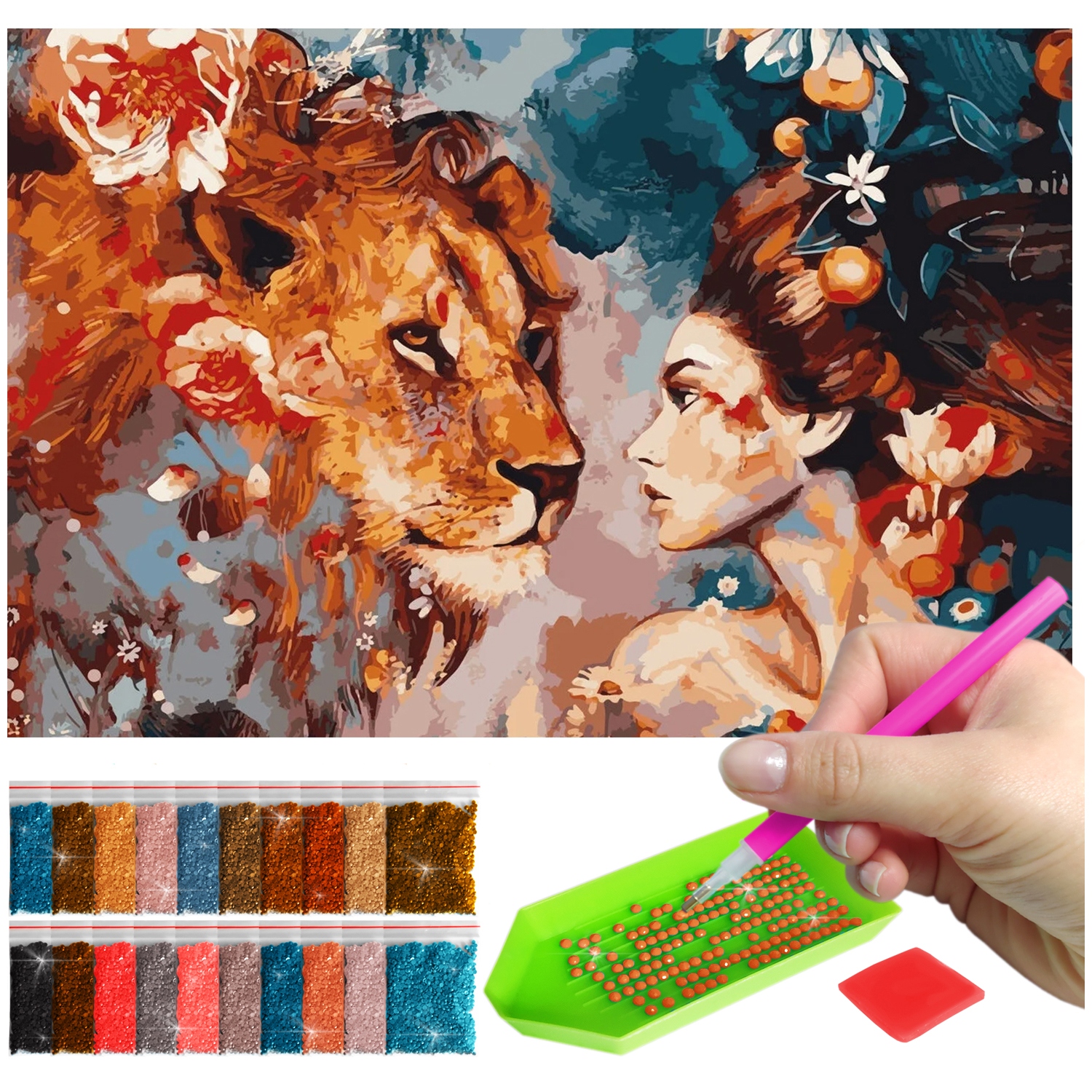 Haft Diamentový Velký 60x40cm Diamond Painting Mozaika Diamentové Příslušenství