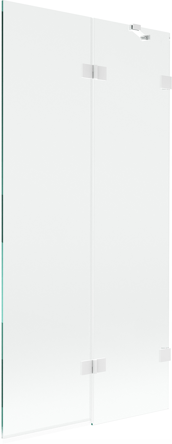 Mexen Lunar vanová zástěna 2-křídlová pravá 90 x 150 cm, transparentní, bíl