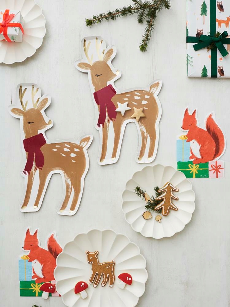 Meri Meri - Talerzyki Jelonek w szaliku Kolor wielokolorowy