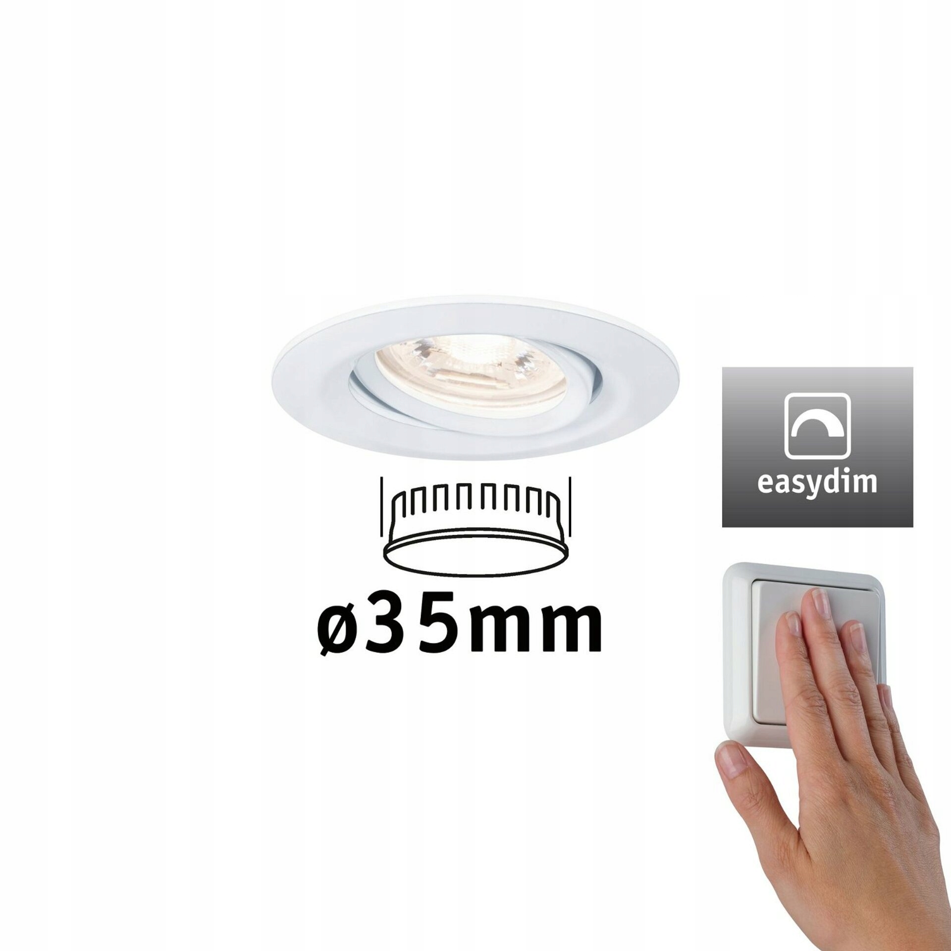 Paulmann Led vestavné svítidlo Nova mini Plus EasyDim 4,2W 2700K bílé výklo