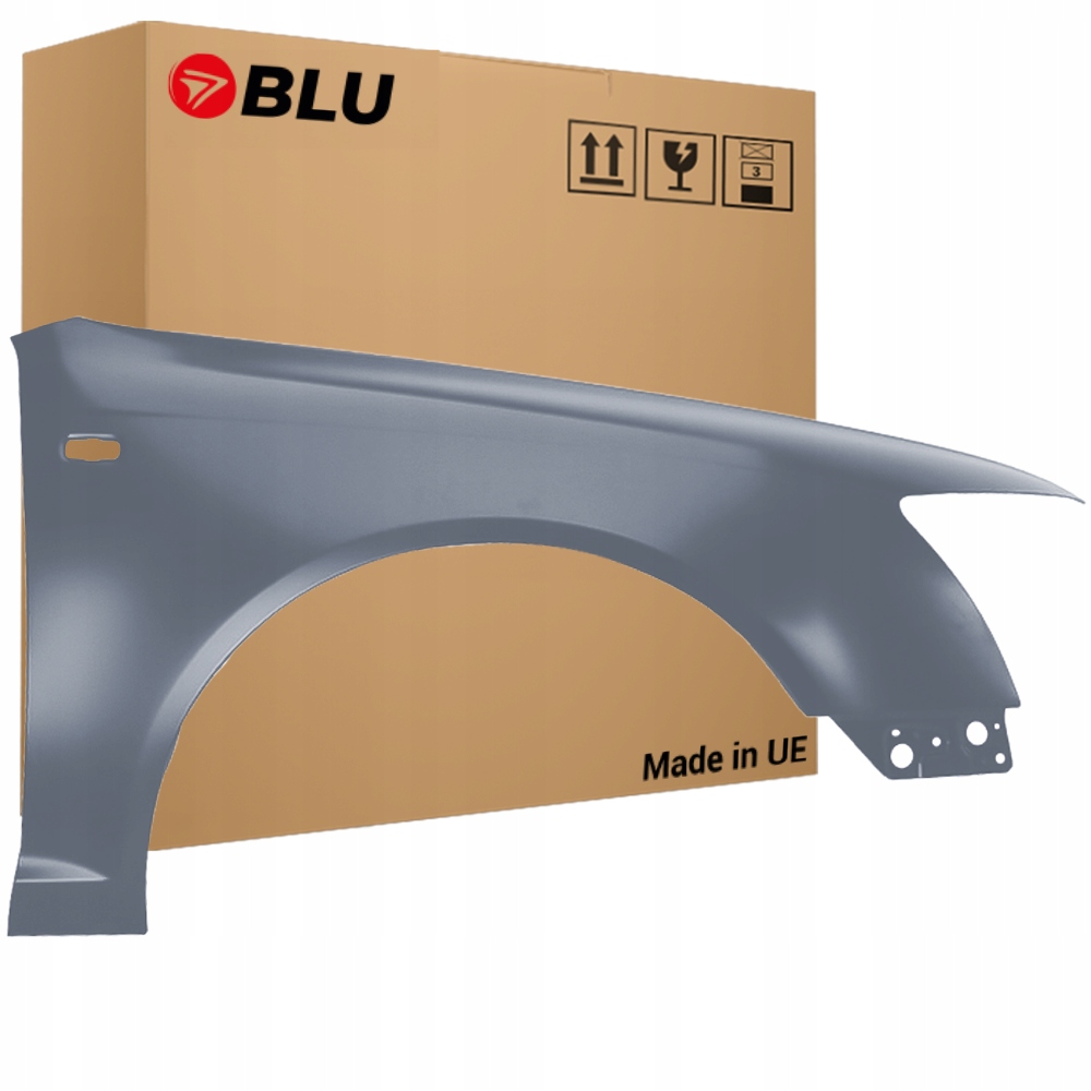 Blu Blatník Audi A6 C6 LY7G pravý stříbrný 04-08 přední QuarzGrau