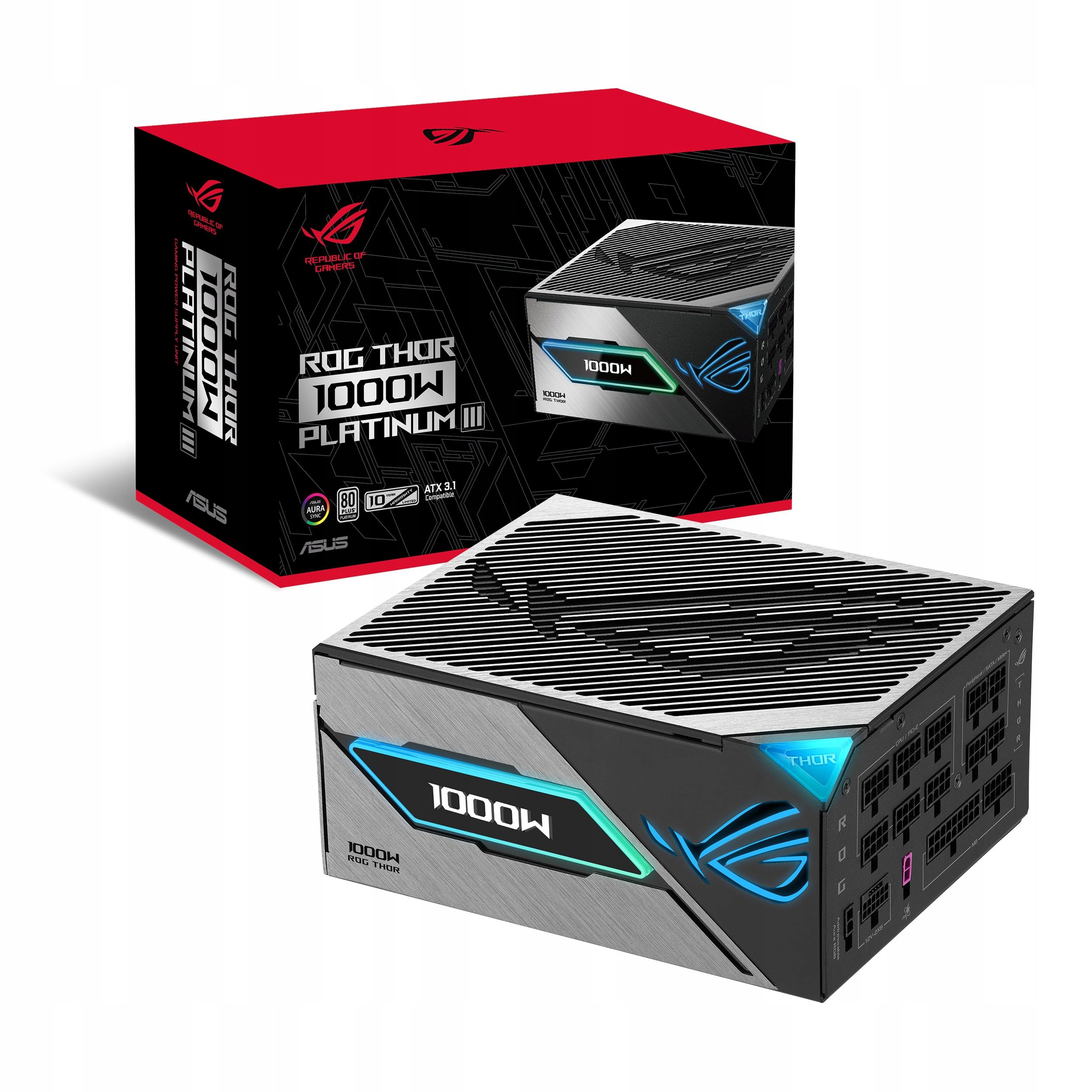 Asus Rog Thor 1000W Platinum III, herný napájací zdroj, Atx 3.1