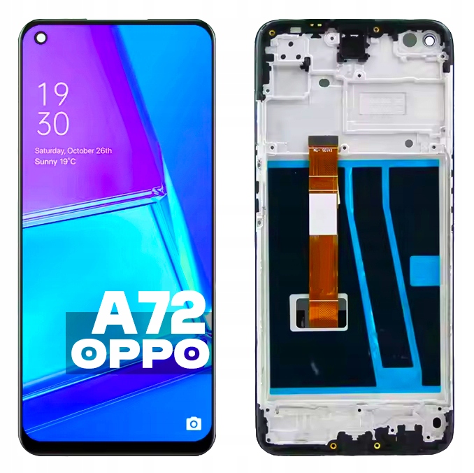 Originální LCD displej Dotyková obrazovka Digitizer pro Oppo A72 CPH2067 Rámeček