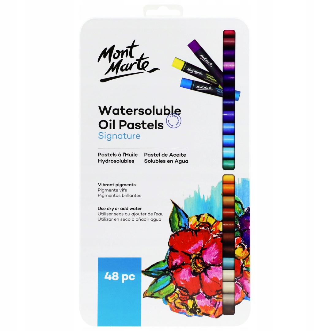 Sada Pastelů Vodou ředitelné Olej Mont Marte 48KS Op Metal