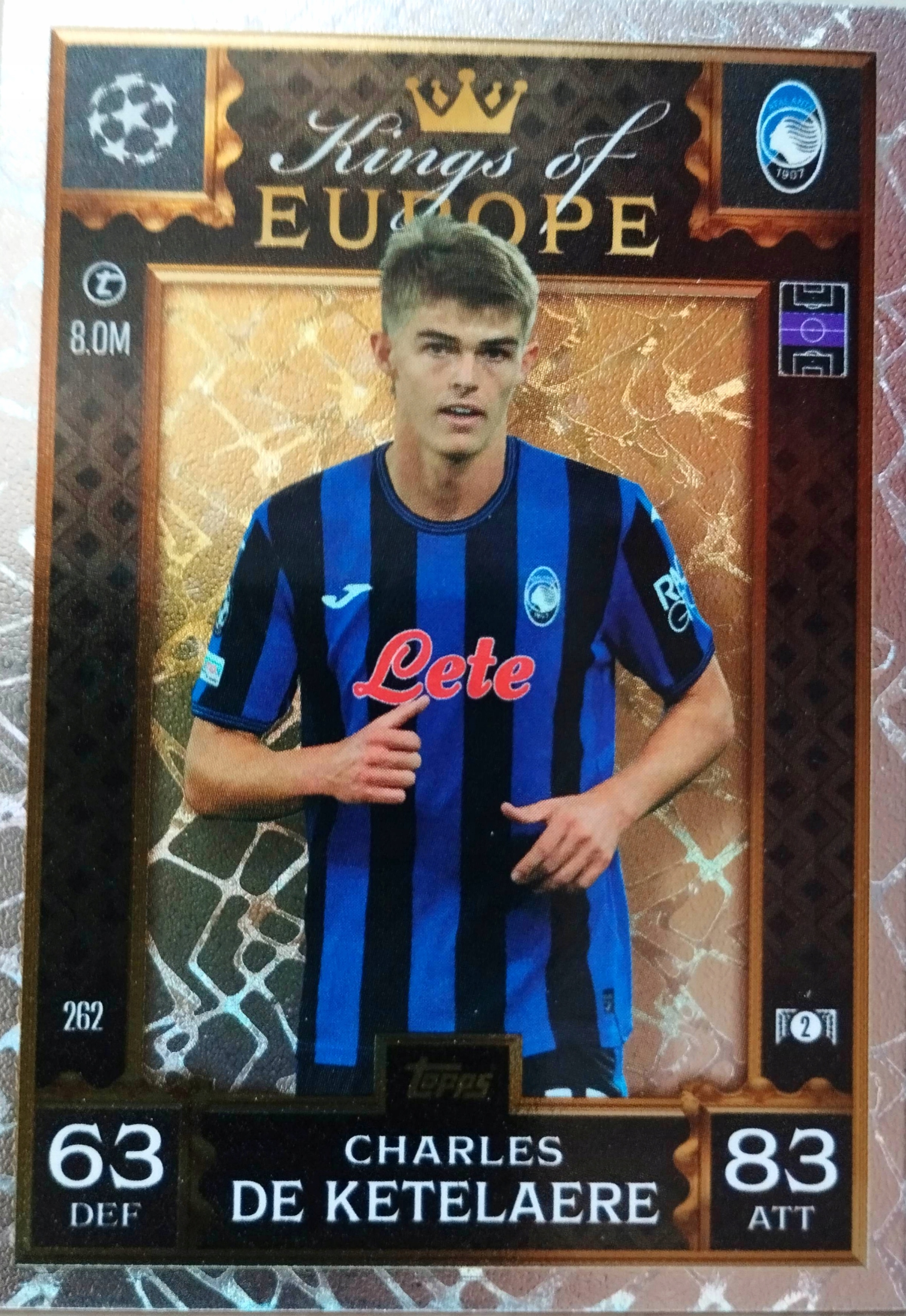 Match Attax Extra 2024/25 2025 Kings Of Europe 262 De Ketelaere Atalanta