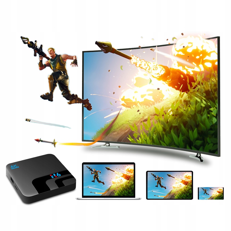 SMART BOX TV 2+16GB HDR ANDROID10.0 ODTWARZACZ 6K Formaty obrazu DVD-Video VCD