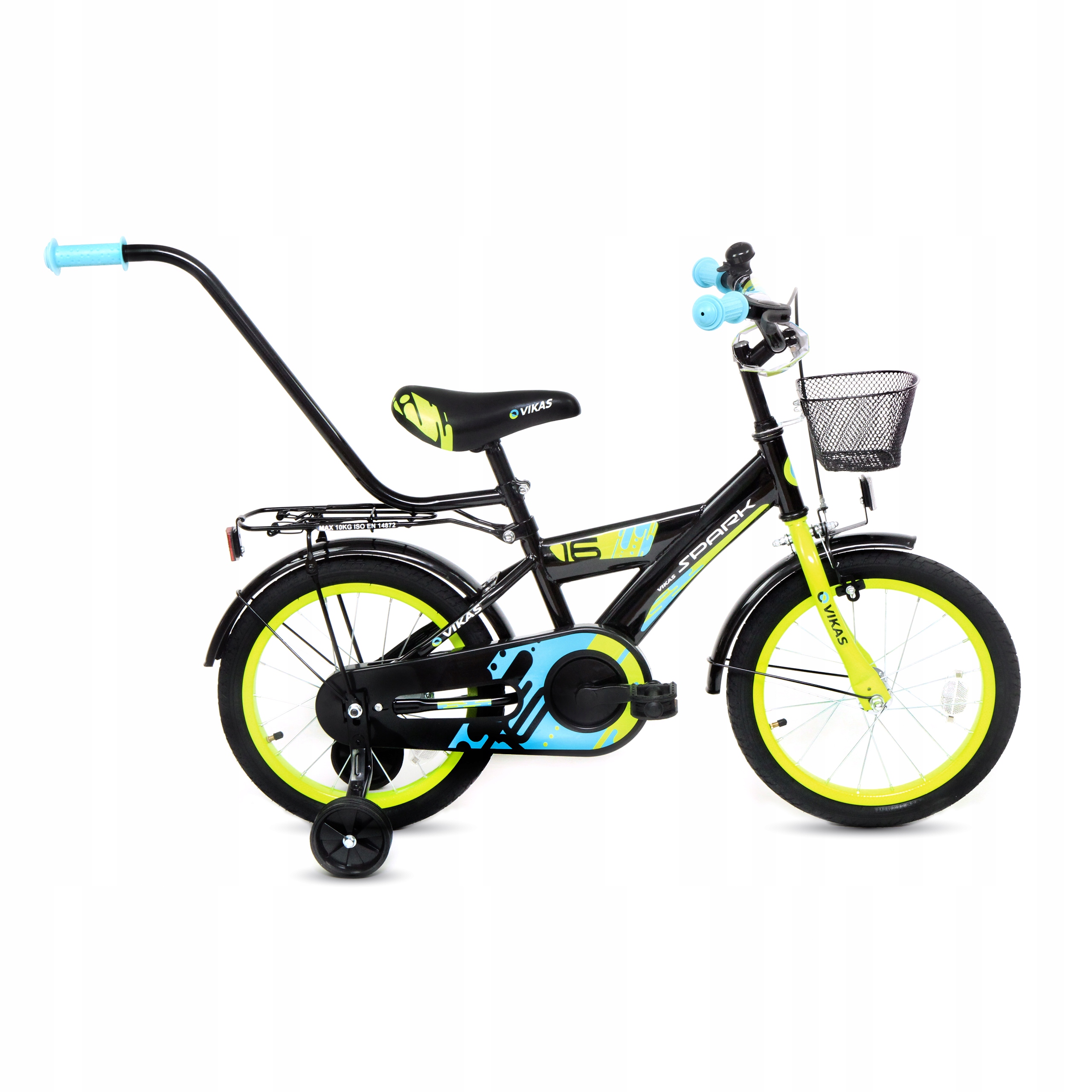 ROWER DZIECIĘCY ROWEREK 16 cali DLA CHŁOPCA KOSZYK + PROWADNIK GRATIS Stan opakowania oryginalne