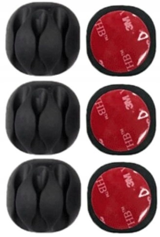 Samoprzylepny organizer uchwyt na 3 kable 3szt 3M