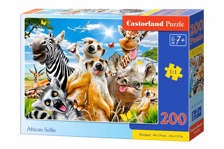 

Puzzle 200 El Afrykańskie selfie Castorland