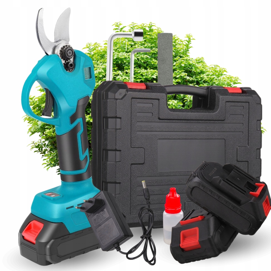 Nożyce Elektryczne Sekator Akumulatorowy Ogrodowe Do Gałęzi Mocny 2XAKU XXL