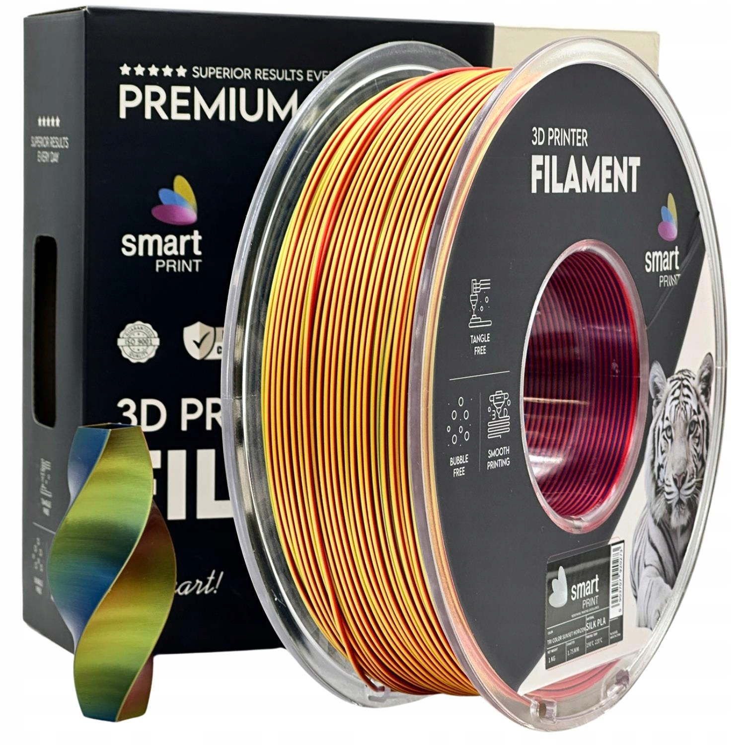 Filament Smart Print Silk Pla Tri Color Sunset Horizon 1.75mm 1kg Trójkolor