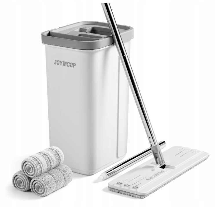 Plochý podlahový mop a kbelík Sada 3 podložek pro opakované použití
