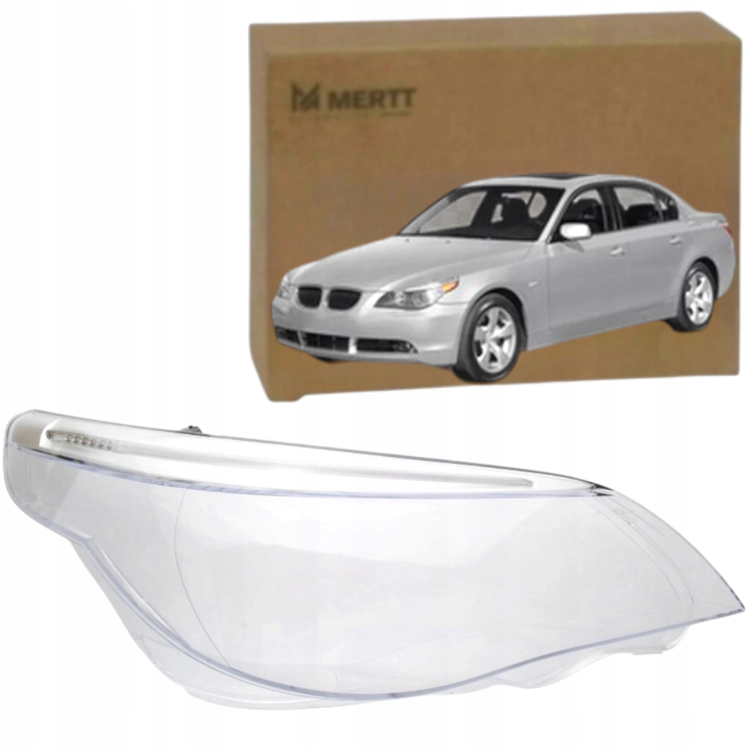 Bmw 5 E60 E61 2007-2010 LCI Pravé sklo předního světlometu