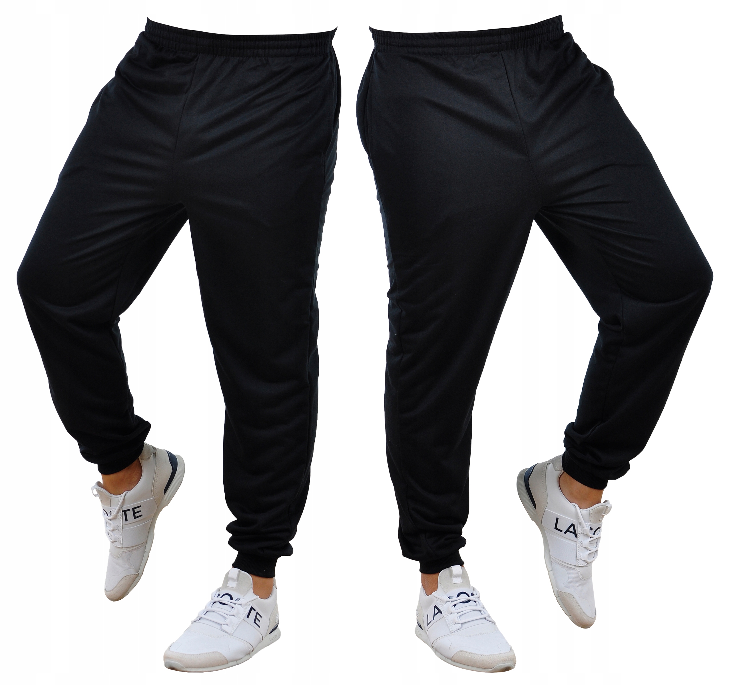 Y406 r. L MĘSKIE SPODNIE DRESOWE JOGGERY GŁADKIE