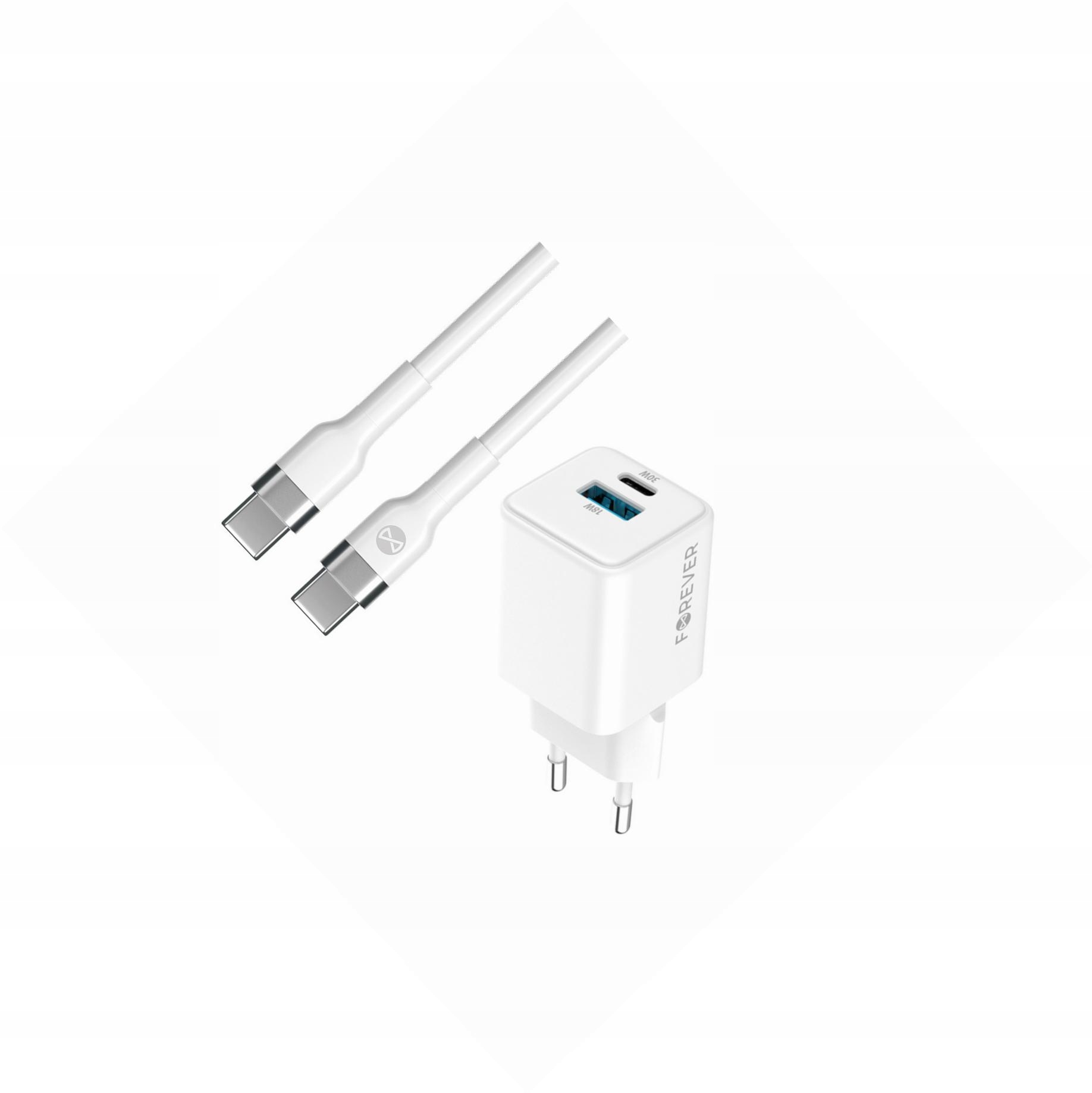 Szybka ładowarka GaN 30W Usb i Usb-c z kablem do Samsung Galaxy S9