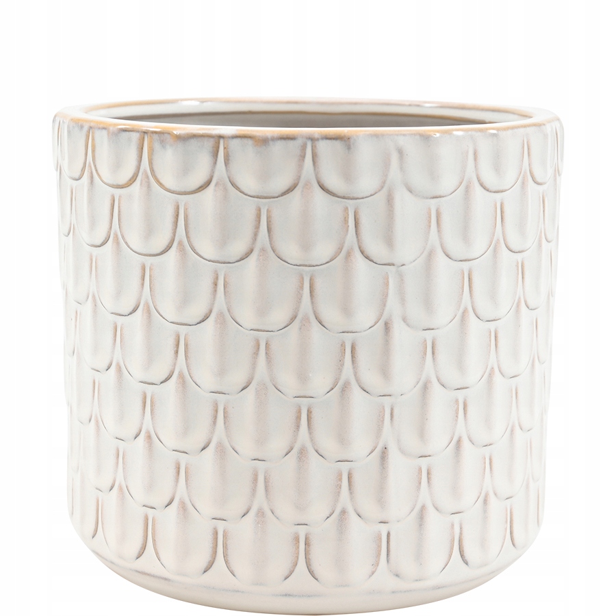 DONICZKA CERMICZNA KREMOWA/BIAŁA OSŁONKA 17X18,5