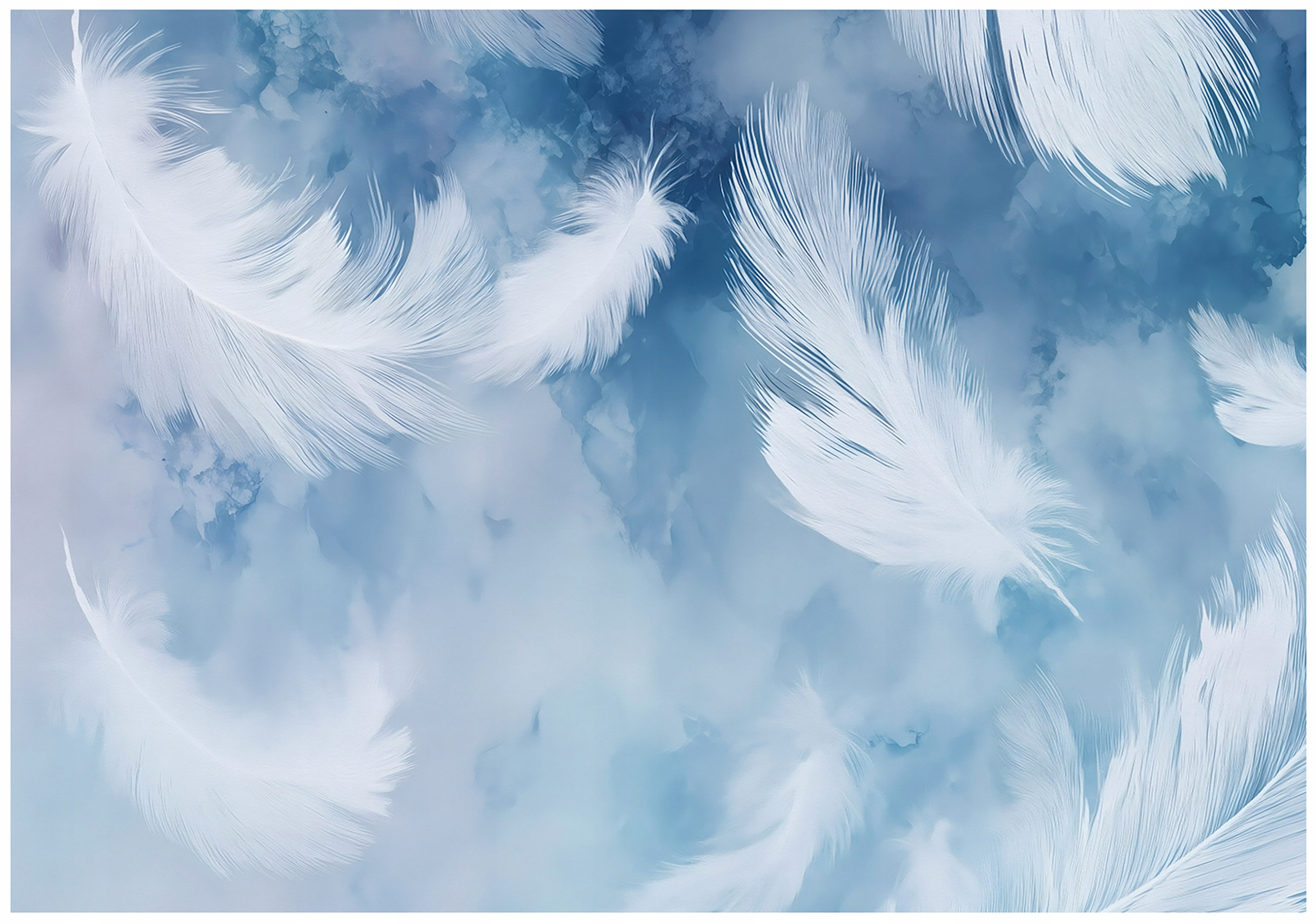 Fototapeta Pero Modrá Art Abstrakcia Biela Betónová 400x280