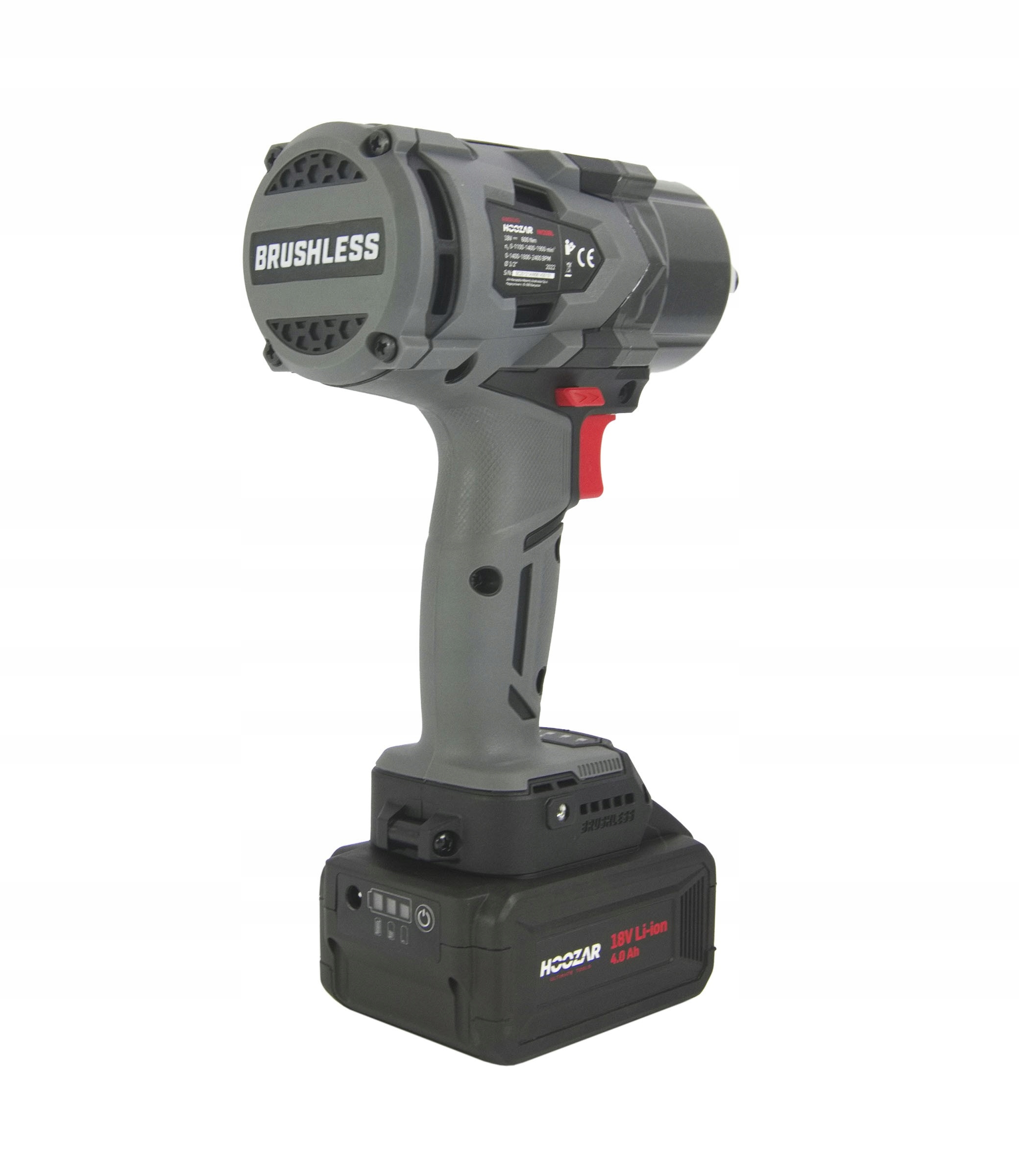 HOOZAR KLUCZ UDAROWY BEZSZCZOTKOWY 1/2" 18V 1x4.0Ah 600 N.m. IW20BL Marka Hoozar