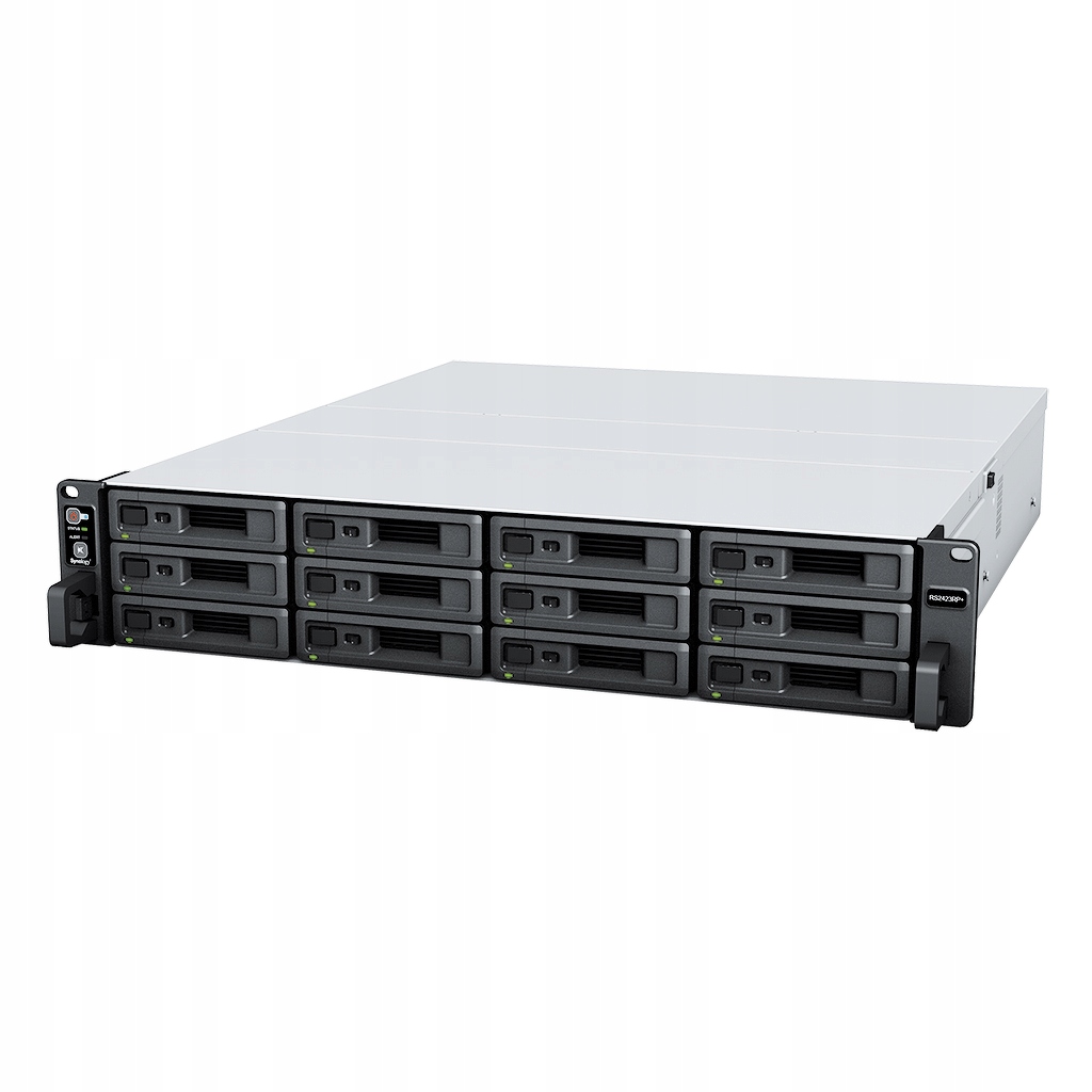 Synology RS2423RP+ 12-zátokový Nas server, Amd Ryzen, 8GB Ram, 2x 1GbE,