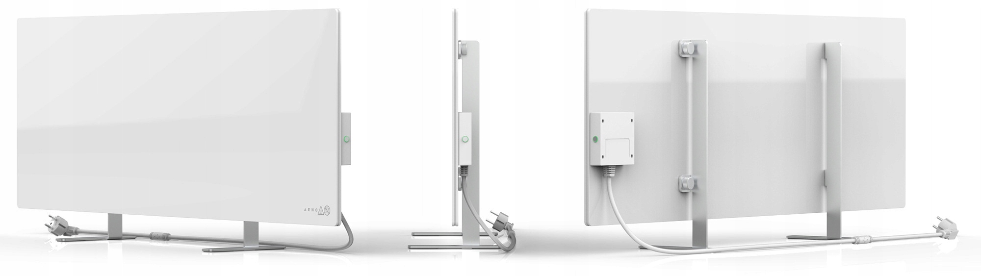 AENO GH1S Grzejnik szklany Smart 700W aplikacja biały wtyczka EU — 9